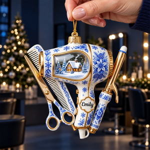 Toile De Jouy Christmas Ornament - Personalized Gifts For Hairstylist 01pgqn121026