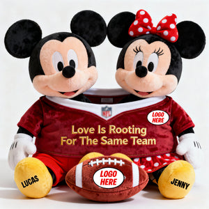 Couple American Football Custom Shape Pillow - Personalized Gifts For Couple 05natn191225