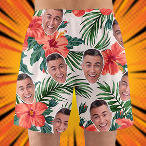 Custom Hawaiian Shirt and Beach Shorts, Gift For Him, Laughing Man - Hawaiian Shirts - GoDuckee
