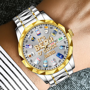 Bold Drink Vibe Stainless Steel Men's Watch – Personalized Gifts For Drinking Lovers 05ohqn240725