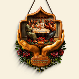 Christian Family Wood Sign - Personalized Gifts For Family 01tota040925