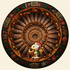 Personalized Christmas Gifts For Book Lovers Quilted Round Mat 01totn051125