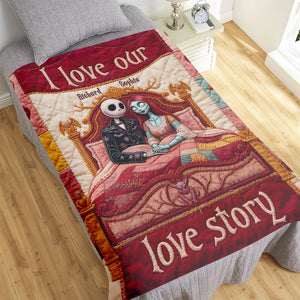 Gothic Couple Blanket - Personalized Gifts For Couple 02toqn080126