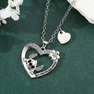 Cute Cartoon Heart Pendant Necklaces 04acxx020425 You Are My Sunshine