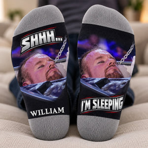 Fun Sleeping Meme Middle Tube Socks, Personalized Gifts For Fighting Show Lovers 02qhlu290926