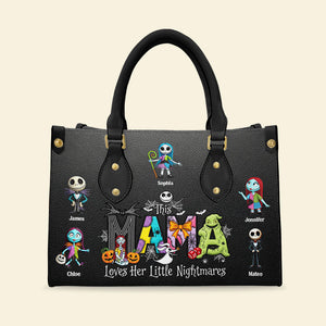 Spooky Mama Halloween Leather Bag Personalized Gifts For Mom 03OHDT030925