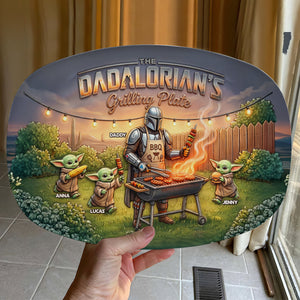 Warrior Dad Grilling Plate - Personalized Gifts For Dad 01natn130526