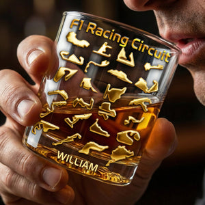 Racing Circuit Round Glass - Personalized Gifts For Racing Lovers 06NALU131225