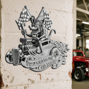 Hot Rod Holiday Metal Sign – Personalized Garage Gifts For Hot Rod Lover 03qhlu180625