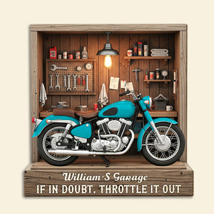 Motorcycle Garage Wood Sign - Personalized Gifts For Biker 04OHTN170625