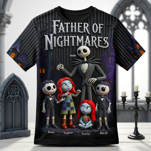 Dad & Little Horrors 3D Shirt - Personalized Gifts For Dads 04HUQN050526