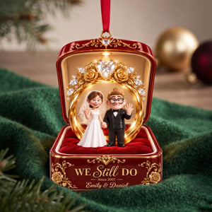 Love Engagement Anniversary Ornament - Personalized Gifts For Couple 01qhlu210926