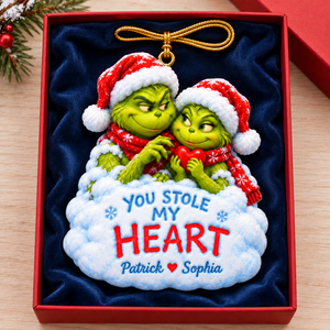 You Stole My Heart Furry Mischief Couple Ornament - Personalized Christmas Gifts For Couples 02toqn211026