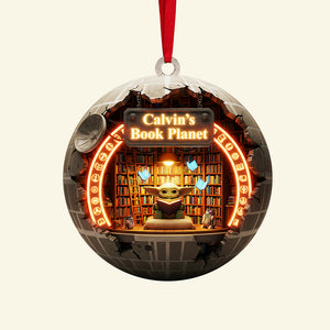 Personalized Gifts For Christmas, Book Planet Acrylic Ornament 01kita041025