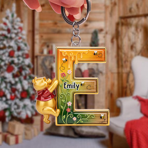Festive Letter Keychain With Honey Jar – Custom Gift For Cartoon Fans 01napu190625