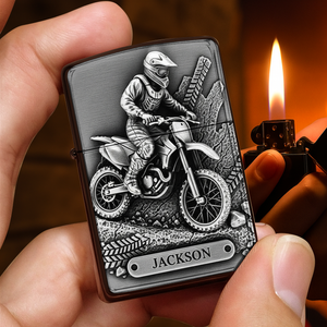 Mud Trail Rider Lighter - Personalized Gift For Motorcross Lovers 03NALU060825