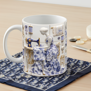 Sew Crafty Girl Coffee Mug - Personalized Gifts For Sewing Lovers 03TGLU151125