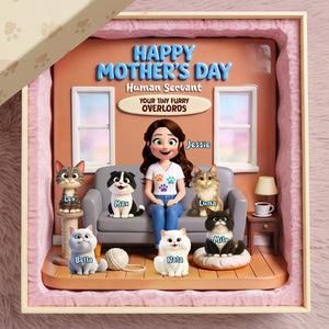 Cat Mom Acrylic Plaque - Personalized Gifts For Cat Lovers 02kita230226