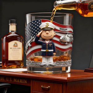 Millitary Forces Veteran Drinking Glass - Personalized Gifts For Veterans 05palu241225