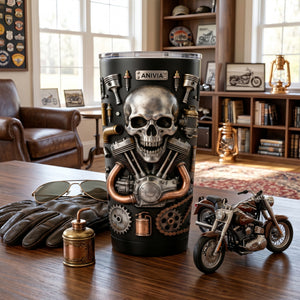 Skull Tumbler - Personalized Gifts For Bikers 03TOTN291225