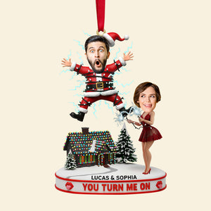 Fun Couple Electric Shock Ornament, Custom Photo Gifts For Couple 01qhtn151025