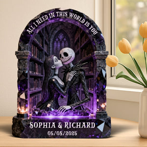 Gothic Couple Acrylic Plaque - Personalized Gifts For Couple 05toqn070126