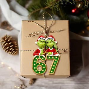 Trendy Green Couples Ornament - Personalized Gift For Couples 05OHLU181125
