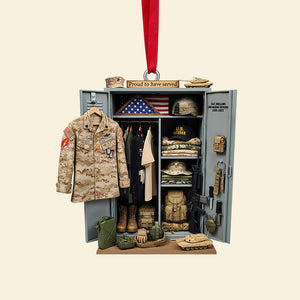 Military Locker Acrylic Ornament, Personalized Christmas Gifts For Veteran 04qhtn040925-Homacus