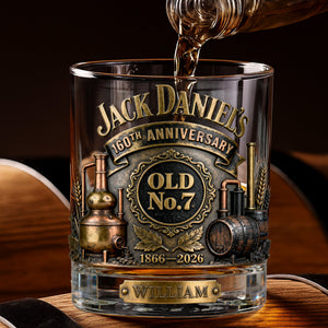 160th Anniversary Round Glass - Personalized Gifts For Drink Lovers 03KILU100326