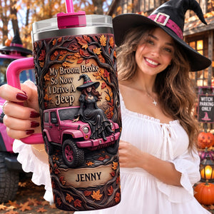 Witch Off-road Journey Colorful 40oz Tumbler With Handle - Personalized Gifts For Off-road Lovers 04hulu200826