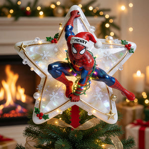 Holiday Web Hero Tree Topper - Personalized Gifts For Christmas 02pgdt050826