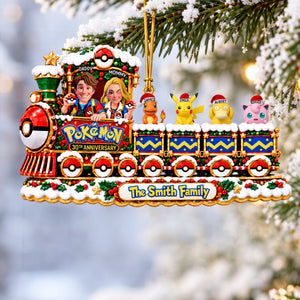 Family Lovely Train Adventure Acrylic Ornament - Personalized Christmas Gifts For Family 02ohqn280926