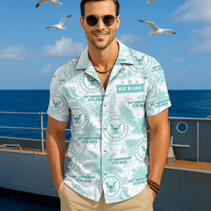 Military Hawaiian Shirt – Personalized 250th Anniversary Gift for Soldiers 04huqn110725