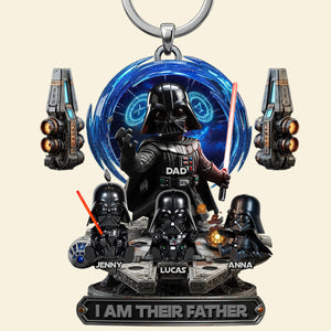 I Am Their Father Keychain - Personalized Gifts For Dad 04TODT110526
