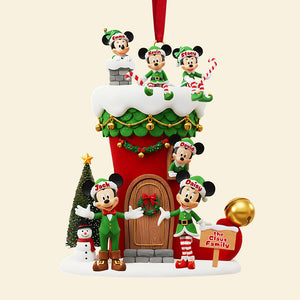 Personalized Gifts For Christmas, Elf Family Acrylic Ornament 01tota021025