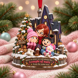 Tied Sisters Acrylic Ornament - Personalized Gifts For Sister 08QHLU221026