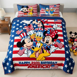 Proud American - Celebrated America 250th Anniversary Quilt Bedding Set 01tyqn260326