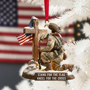Faithful Warrior Christmas Ornament - Personalized Gift For Veteran 04TGLU151025