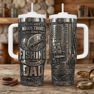 Bold Fishing Dad 40oz Tumbler With Handle, Personalized Gifts For Fishing Dad 05qhtn280426