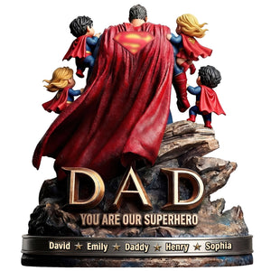 Power Dad And Kids Acrylic Plaque - Personalized Father's Day Gifts 03OHQN160526