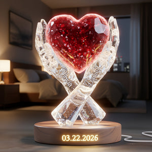 Heart Of Love Acrylic Light Box - Personalized Gift For Couples 06HYLU151225