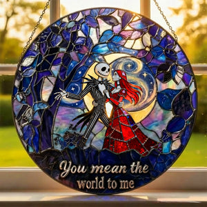 Romantic Couple Stained Glass - Personalized Gifts For Couple 03TOTN080126