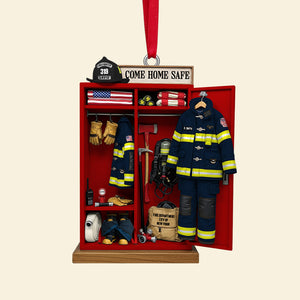Firefighter Locker Acrylic Ornament, Personalized Christmas Gifts For Firefighter 06qhtn040625-Homacus