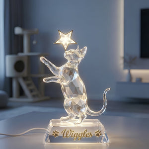 Charming Cat Standing Up Light Box, Personalized Gifts For Cat Lovers 04qhdt251225