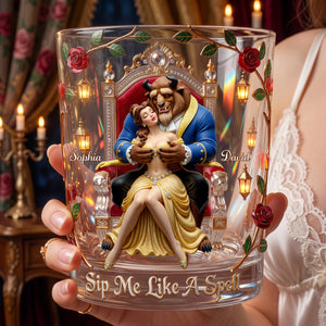 Hot Spell Love Round Glass - Personalized Gifts For Couple 06palu130726