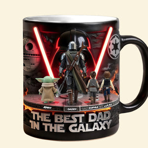 The Best Dad In The Galaxy Coffee Mug - Personalized Father's Day Gifts 02TYTN160526