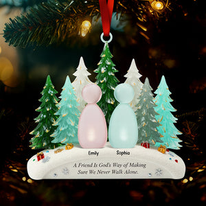 Walking Together Christmas Ornament - Personalized Gifts For Friends 02naqn111025