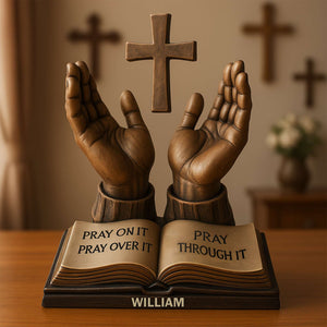 Held In His Hands Acrylic Plaque - Personalized Gifts For Christian 04TOLU160725