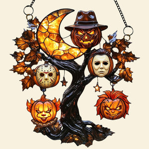 Spooky Halloween Pumpkin Tree Suncatcher Ornament 02PGDT200826