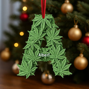 Alphabet Letters Christmas Ornament – Personalized Gifts For Weed Lovers 02toqn040925